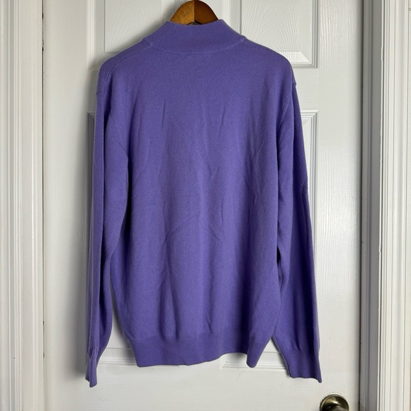 Enzo Mantovani Cashmere Quarter Zip Sweater Pullover - Picture 4 of 5